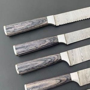 Couteau de Chef de Cuisine en Acier Carbone Premium, Lame Serrée à Bouton-Poussoir, Ultra-Tranchant, Professionnel pour Viandes, Légumes, Fruits, Usage Domestique - Product Image 2