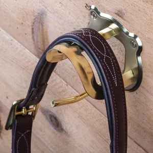 Cabestro de Cuero de Caballo Marrón, Negro y Rojo, Hecho a Medida, Tradicional, de Alta Calidad, para Silla de Montar Inglesa, Cosido a Mano, Collar para la Cabeza, Se Acepta OEM - Product Image 5