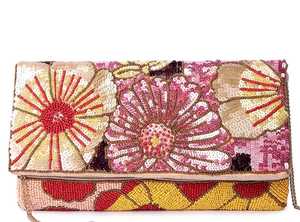 Pochette rectangulaire élégante faite à la main en perles de coton brodées pour femmes et jeunes filles, idéale pour les soirées - Product Image 3