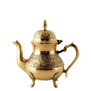 Decorative Design <b>Arabic</b> Coffee Dallah Metal Pot for Serving <b>Arabic</b> Coffee Home Decor - Product Image 5