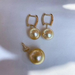 Classic Bucket <b>Earrings</b> with Natural Gold Beads S925 Pure Silver Wholesale <b>Fashion</b> <b>Drop</b> <b>Earrings</b> Perfect Birthday Gift Gift Box - Product Image 1