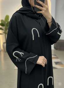 Abaya Elegante Islámica Premium de Lujo para Mujer, Estilo Dubái, Ropa Modesta con Accesorios - Product Image 2