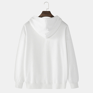 Sudadera con Capucha de Invierno 100% Algodón Personalizada OEM para Hombre, Talla Grande, Alta Visibilidad, Bordado Frontal, Patrón Sólido, Forro Polar, Resistente al Viento y Transpirable - Product Image 2