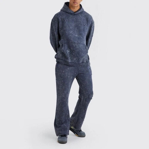 Men's <b>Hooded</b> Sweatshirt Set Solid Green Fleece Casual Winter Breathable Knitted Jogging Pants Full <b>Zip</b> Hoodie Long Sleeve new - Product Image 5