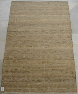Venta Directa de Fábrica, Tapete de Entrada Personalizable de Yute y Algodón, Tejido Plano, Ligero, Ecológico, con Rayas, Colores Naturales, Moderno, para Hotel - Product Image 1