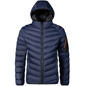 Fabricants de vestes d'hiver matelassées OEM personnalisées pour hommes, manteaux chauds à capuche, imperméables, en duvet, vêtements thermiques de sport lourds - Product Image 1