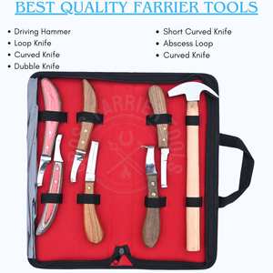 Kit d'outils professionnels pour fermeurs comprenant un grand couteau à boucle détachable, un marteau de fermeur, une lame double tranchante, une lame étroite et un couteau en D - Product Image 2