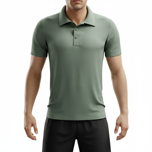 Camiseta Personalizada de Talla Grande, de Alta Calidad, con Logotipo Tejido en la Parte Delantera, Holgada, Informal, Transpirable, de Secado Rápido, Ajustada, para Hombre, para Golf - Product Image 1