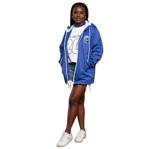 Chaqueta Impermeable Azul Zeta Phi Beta para Mujer, Cortavientos con Capucha, Ligera, Informal, para Uso Diario - Product Image 6