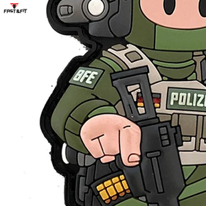 Patchs en caoutchouc PVC personnalisés de haute qualité avec logo, bordure 3D en tissu adhésif, pour vêtements et chapeaux d'extérieur, couleur personnalisée, service OEM - Product Image 2