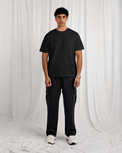 เสื้อยืดแขนสั้นผู้ชาย ทรงหลวม สบายๆ สีพื้นเรียบๆ รับทำแบรนด์  ขายส่งจำนวนมาก - Product Image 3