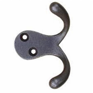 Ganchos de Metal de Hierro Fundido Negro Puro, Estilo Industrial Vintage, Diseño de Cola de Pez Pequeña, Acabado Liso - Product Image 2