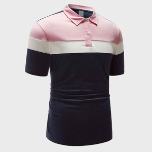 Premium Material Customized Sizing Logo Printed Men Polo T Shirt New Turn <b>Downed</b> Collar Left Pocket Style Men Polo T Shirt - Product Image 4