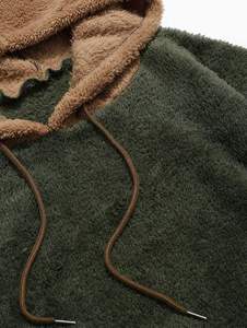 Sudadera con Capucha Sherpa para Hombre, de Felpa Gruesa, a la Moda, con Logotipo Personalizado, de Alta Calidad, para Invierno, Transpirable - Product Image 4