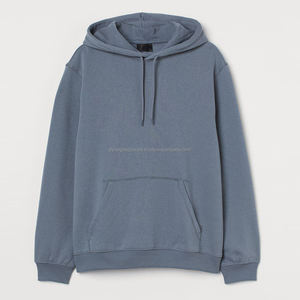 Custom Men's 100% Cotton Oversize <b>Thick</b> <b>Fleece</b> Hoodie Drop Shoulder Plain Blank Streetwear Embroidered Technics for Autumn ODM - Product Image 4