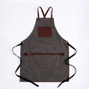 Delantal de Trabajo Unisex de Cuero Genuino con Detalles en Cuero, Correas Ajustables, Múltiples Bolsillos, Resistente al Polvo y a la Penetración de Agujas - Product Image 2