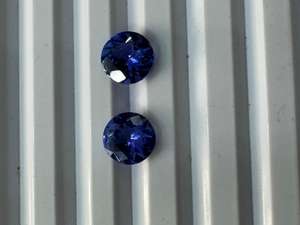 Natural Blue Tanzanite Round Cut Faceted Loose Gemstones 2 Pcs Lot Wholesale Supply Multiple Sizes for Fine Jewelry Making - Product Image 5