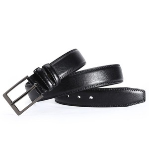 Ceintures en cuir noires pour hommes, fines et décontractées, de qualité supérieure, pour la vente en gros - Product Image 1