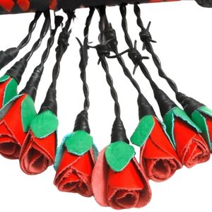 Flogger de Piel de Oveja Suave con Hebilla de Acero y 2.5cm de Ancho para Juego Sensorial con Cuerdas Flexibles y Ligeras - Product Image 4