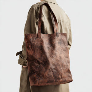 Bolsos de Hombro de Cuero Genuino Impermeables, Estilo Vintage, con Cierre de Cremallera y Diseño Bordado, Estilo Urbano - Product Image 1