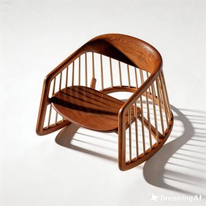 Hot Sale Indonesia Made Modern Classic Tufted Wooden Teak Mahogany Sungkai Rocking <b>Chair</b>-Eco-Friendly & Durable - Product Image 3