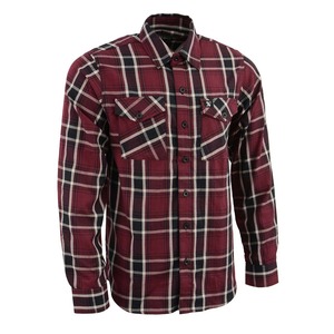 Chemise en flanelle à carreaux marron de haute qualité, épaisse, boutonnée, décontractée, pour l'hiver, avec deux poches - Product Image 1