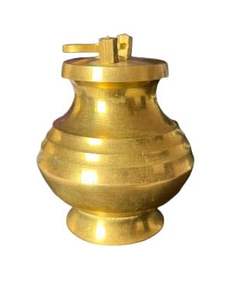 Recipiente de latón Gangajali Lota Kalash para la sagrada Ganga, ideal para rituales de templo y Pooja - Product Image 5