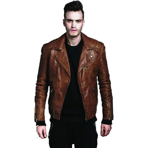 Custom Brown <b>Vintage</b> Leather Biker <b>Jacket</b> Men <b>Motorcycle</b> Fashion <b>Jacket</b> Men Fashion Leather Biker <b>Jacket</b> - Product Image 5