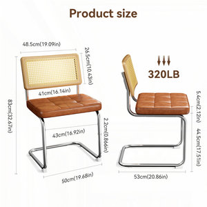 Ensemble de 2 chaises de salle à manger en rotin - Product Image 3