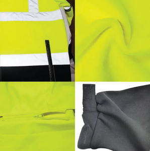 Veste de travail haute visibilité personnalisée pour homme, en polyester coupe-vent, imperméable, respirante, certifiée CE, doublure polaire softshell - Product Image 5