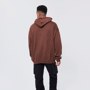 Men's Luxury Oversized <b>Puller</b> Screenprinted Hoodie Heavyweight Cotton Fleece Drop Shoulder Streetwear Private Label Manufacturer - Product Image 3