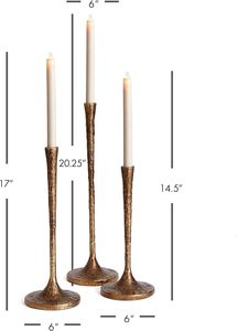 <b>Hammered</b> casted aluminium candle stand set Gold cast Aluminium & cast Iron Candle <b>Holders</b> <b>hammered</b> ideal for modern decor - Product Image 4