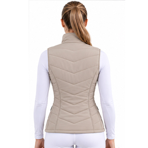 Chaleco Ecuestre Acolchado Ligero para Mujer, Otoño, Casual, con Logotipo, Cuello Alto - Product Image 2