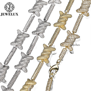 Export Quality <b>Statement</b> <b>Necklace</b> 925 Silver Rhodium Plated Moissanite Animal Link Chain Luxury Party Jewelry Unisex For Export - Product Image 2