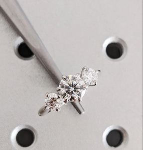 Anillo de Diamantes en Oro, Chapado en Oro, Diamante Cultivado en Laboratorio, Corte Brillante, Estilo Punk, Joyería de Compromiso y Boda para Mujer, Certificado IGI - Product Image 3