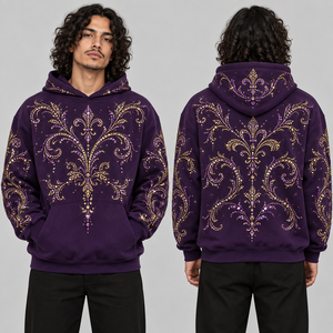 Sudaderas con Pedrería para Festivales, Atuendos Decorativos para Fiestas, Ropa Casual, Estilo Diario, Looks Urbanos, Ropa de Ocio, Colecciones Minoristas - Product Image 1