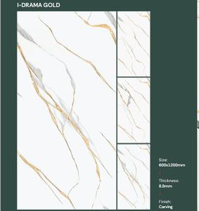 Azulejos de Porcelana Esmaltada de Alta Calidad y Alto Brillo, con Aspecto de Mármol, Pulidos, de 600x1200 mm, para Pisos y Paredes de Baños, Salas de Estar y Hoteles - Product Image 2