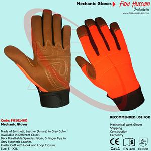 Los mejores precios bajos Guantes de mecánico de automóviles en guantes de cuero sintético de Pakistán Guantes de Seguridad Guantes de seguridad en el trabajo - Product Image 3