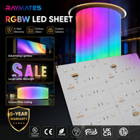 Panneau LED flexible RVBW UL CE pour publicité, rétroéclairage coloré, feuille LED pour comptoir en pierre rétroéclairé, bar, restaurant, boîte à lumière de table