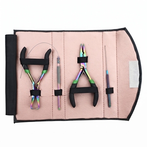 Juego Completo de Herramientas para Extensiones de Cabello con Micro Anillos, Removedor de Anillas, Alicates de Prensado, Gancho de Bucle, Enhebrador - Product Image 1