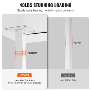 28 \ "-44 \" scrivania Mobile regolabile a molla a Gas 4 ruote girevoli a 360 gradi (2 chiudibili a chiave) portatile da 40 libbre ufficio di carico - Product Image 5