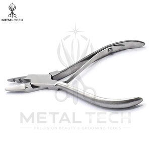 Pince de dépose d'extensions capillaires en acier inoxydable, 3 trous, pour micro-anneaux, ouverture de liens à la kératine, outil de salon professionnel - Product Image 2