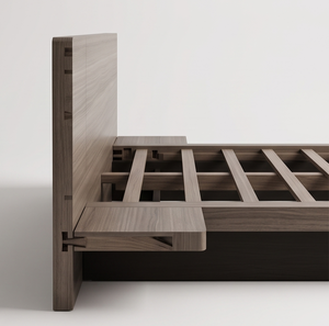 Wodee Minimalist <b>Platform</b> <b>Bed</b> <b>Frame</b> King Size Solid Wood With Lighted Headboard Modern Bedroom Furniture - Product Image 3