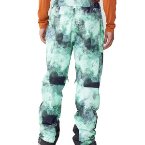 Pantalon de ski imperméable pour homme, coupe classique, imprimé tie-dye vert, fermeture éclair, vêtements d'hiver pour l'extérieur - Product Image 2