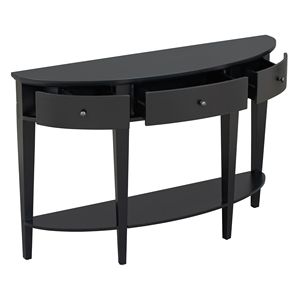 Consolla moderna curva in stile U con 3 cassetti e 1 ripiano per l'ingresso del corridoio o il divano del soggiorno - Product Image 5