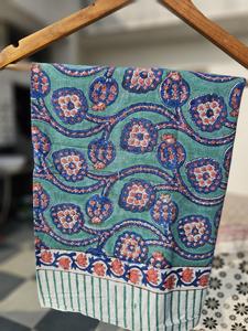 Sarong indien en coton imprimé au bloc pour femme, paréo de plage bohème fait main, tenue de plage d'été, paréo de plage pour les vacances - Product Image 3