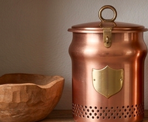 Copper Food Container With Lid Polished Round Classic Design <b>Storage</b> <b>Box</b> For Kitchenware Use And Table Use - Product Image 5