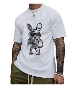 T-shirt uni à col en V et manches courtes pour homme 2025/2026 en tissu non tissé 100 % coton doux, respirant, séchage rapide, décontracté, coupe classique, vierge - Product Image 1