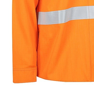 Custom Logo Cotton Road Traffic Mining Mechanic Industrial Construction Worker Security Hi Vis Reflective Safety <b>Work</b> Shirt - Product Image 5