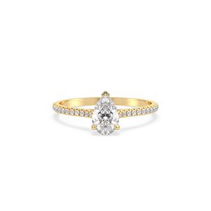REYES Hot Selling 14K Solid Yellow Gold HPHT CVD Lab Grown Diamond Solitaire Engagement Rings For Women Luxury Fine Jewelry - Product Image 2
